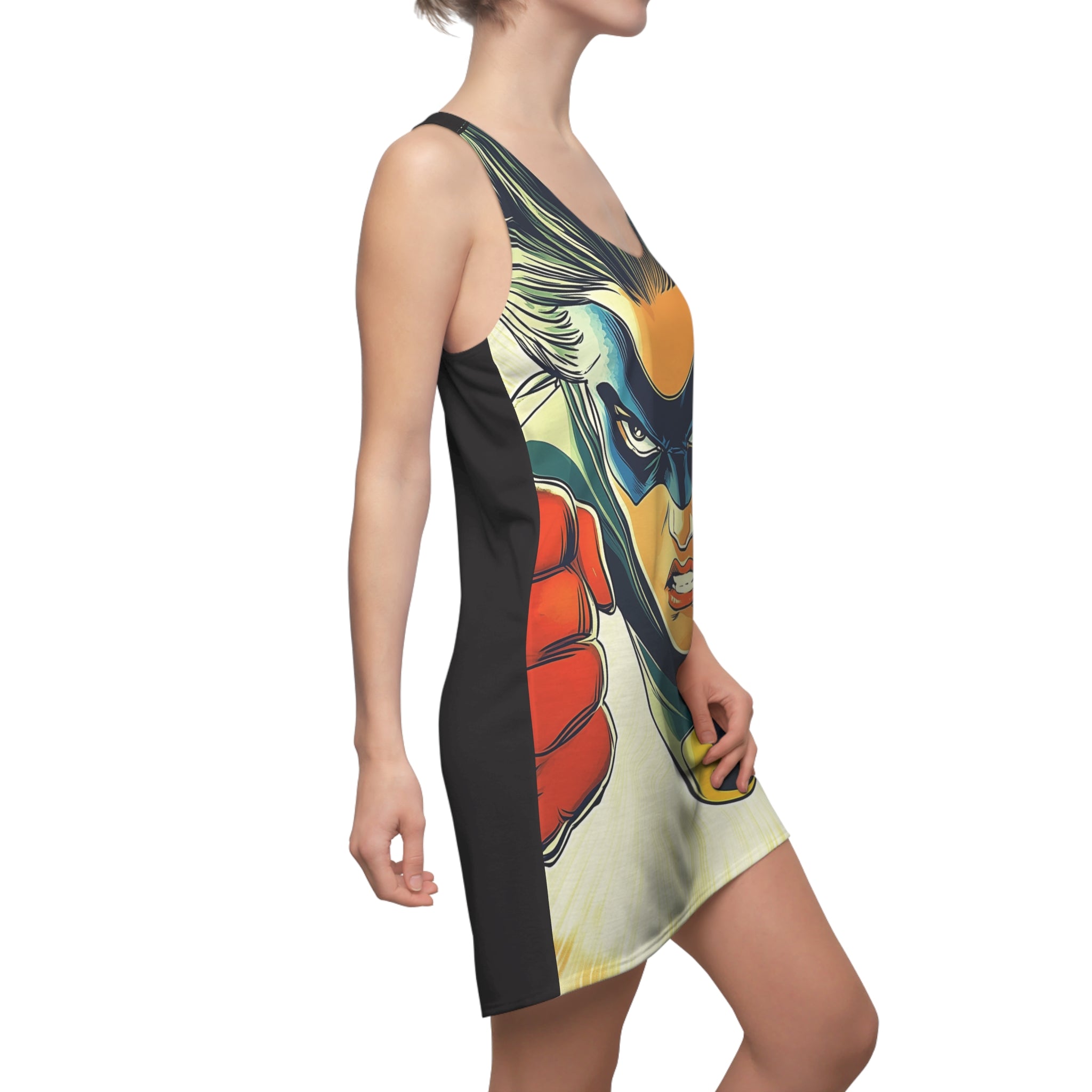 Super Valiant Valentina Women's Cut & Sew Racerback Dress (AOP)