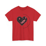 The Very Real Cosmic Connection — Heart Nebula Graphic Tee with Black Text