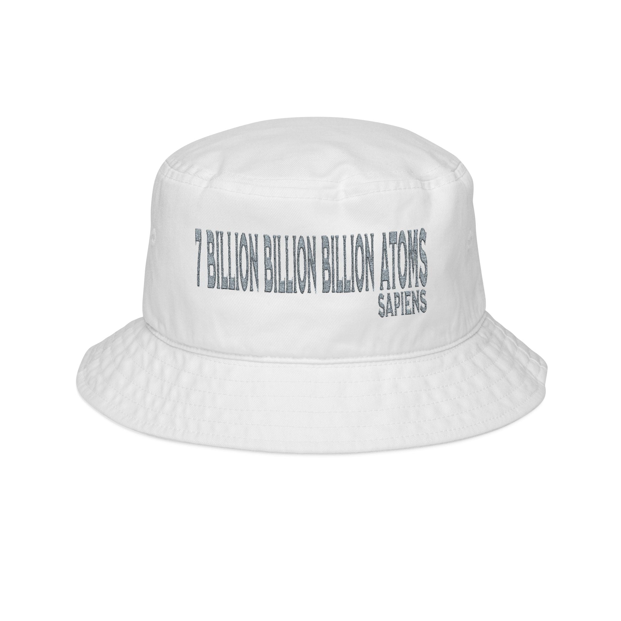 The Common Ground of "7 Billion Billion Billion Atoms" Embroidered Bucket Cap