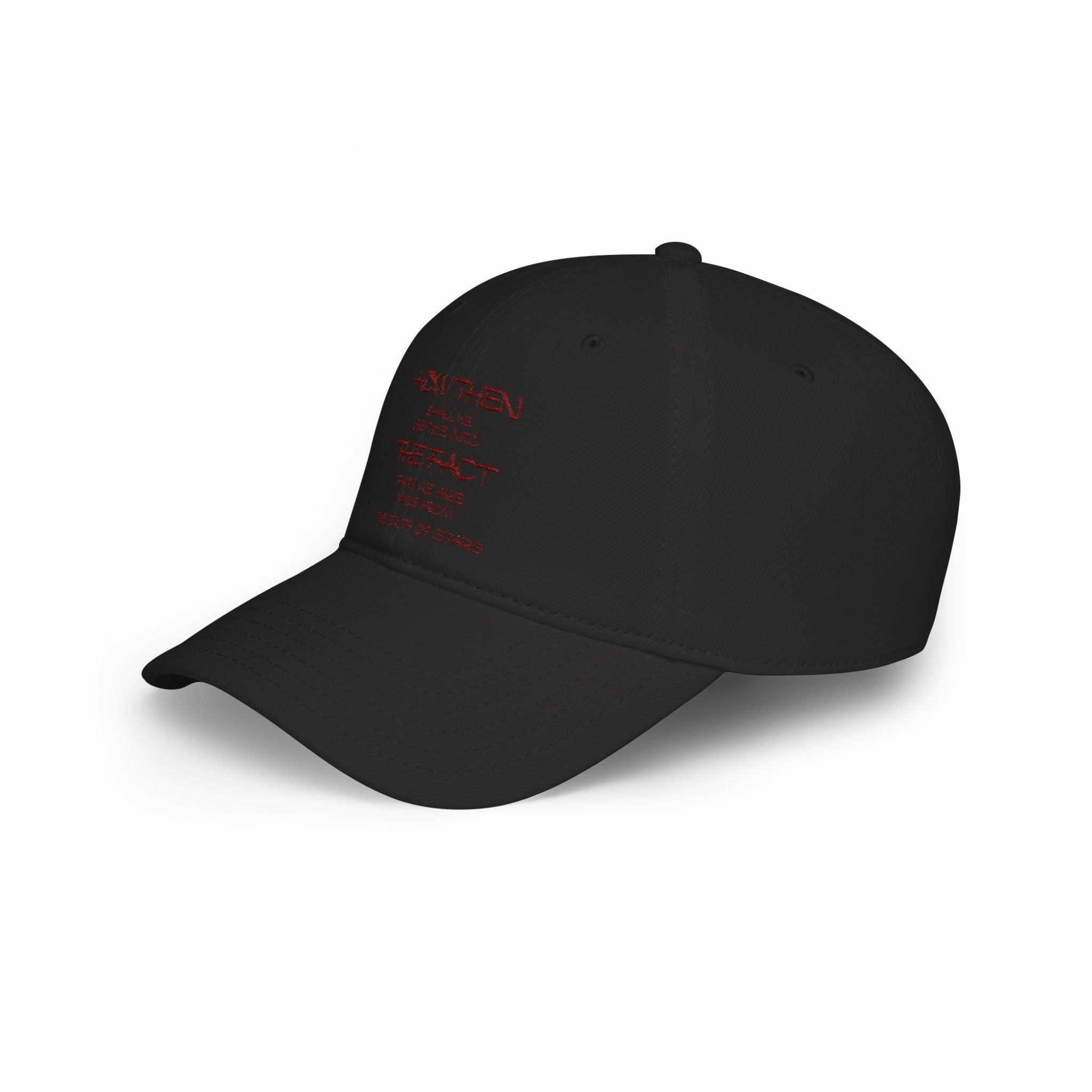 "How Then Shall We Settle Into the Fact that we are made of star stuff." Embroidered Baseball Cap