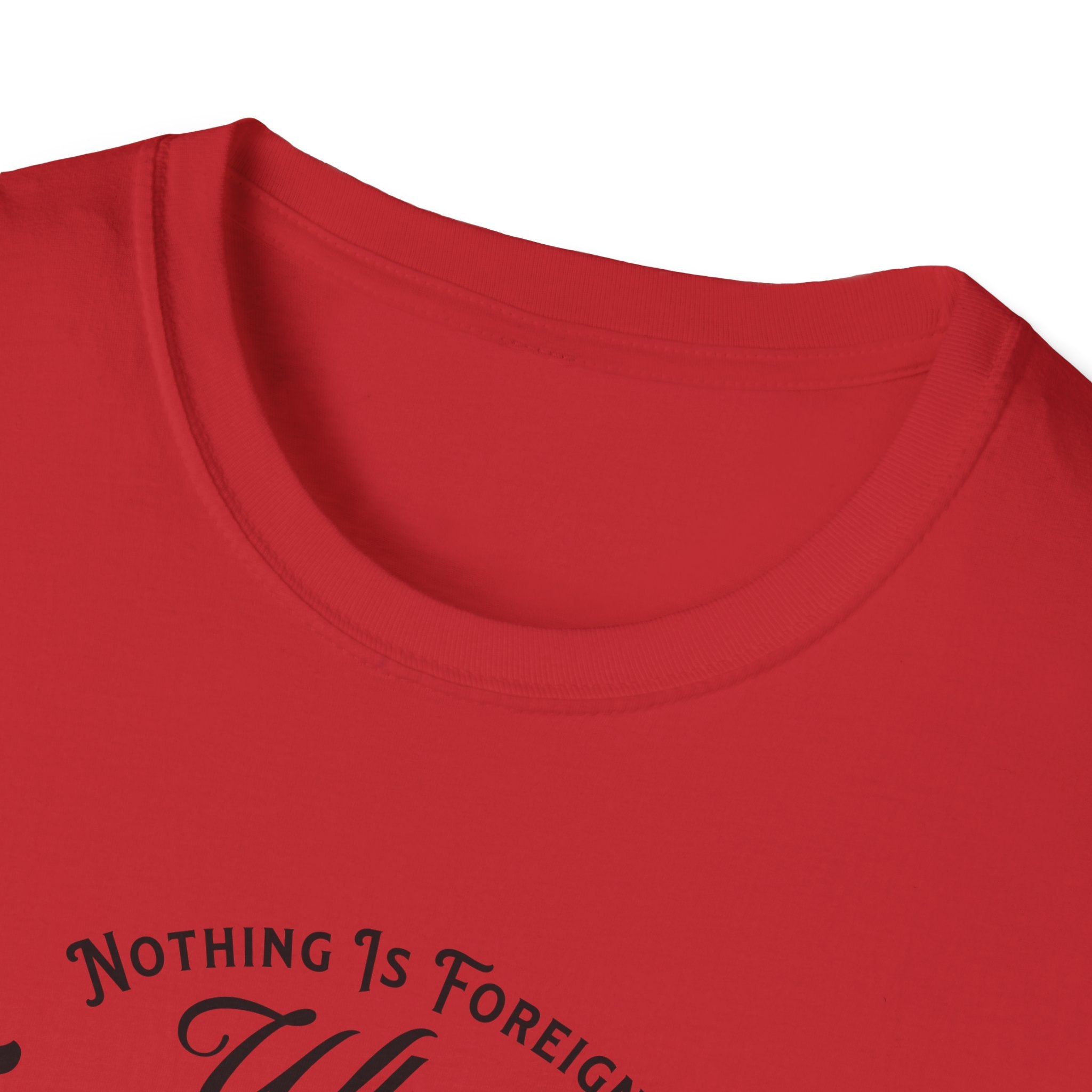 ΩThe End All Of Common Ground - DNA Connected T-Shirt — "Nothing Is Foreign" Illustrated In Black