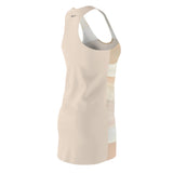 In Tune to Earth Tones Women's Cut & Sew Racerback Dress (AOP)