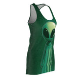 Little Green Alien Women's Cut & Sew Racerback Dress (AOP)