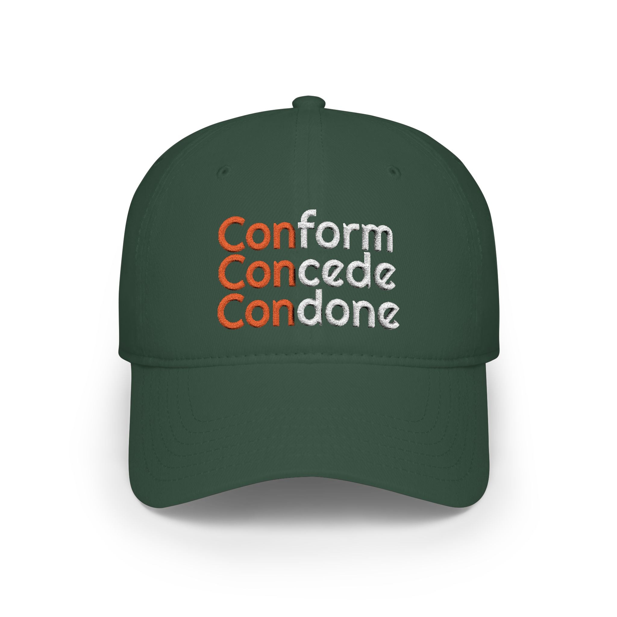 Conform Concede Condone - Embroidered Low Profile Baseball Cap