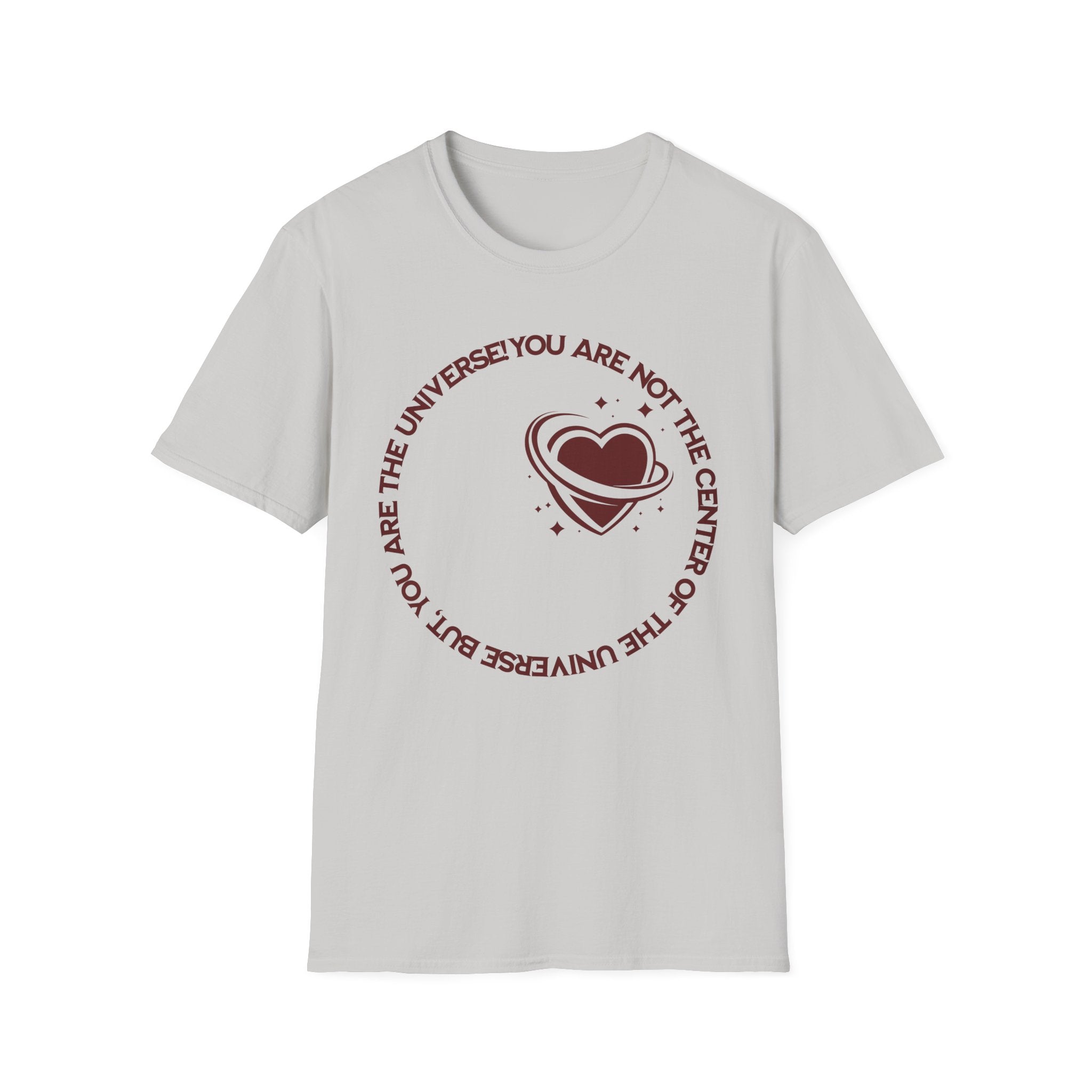 "You Are Not the Center of the Universe, But You Are The Universe" Retro Heart Graphic Tee