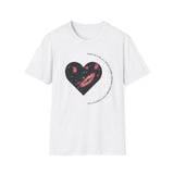 The Very Real Cosmic Connection — Heart Nebula Graphic Tee with Black Text