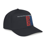 "The Politics Of Distraction" Maze - Mid Profile Baseball Cap — Red & Blue Labyrinth Design