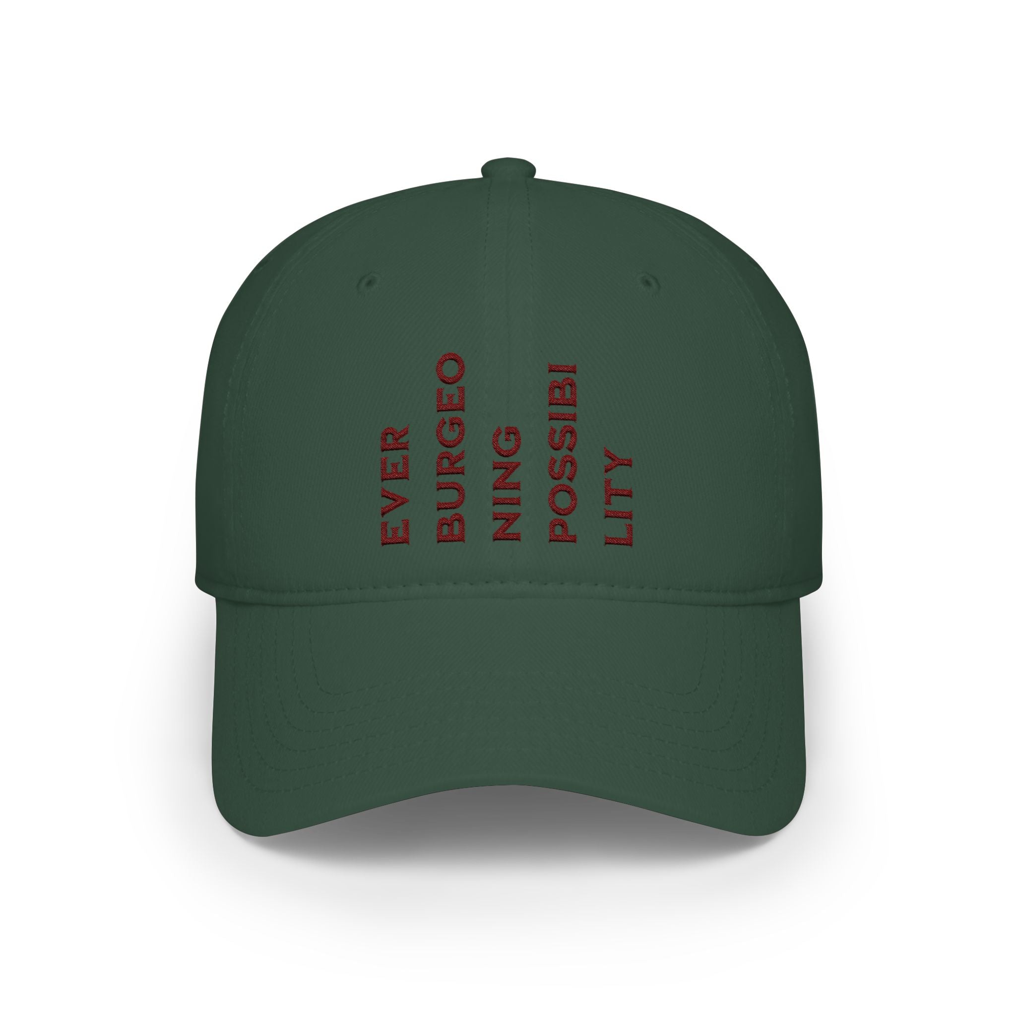 Ever Burgeoning Possibility Baseball Cap — Inspirational Vertical Text Hat