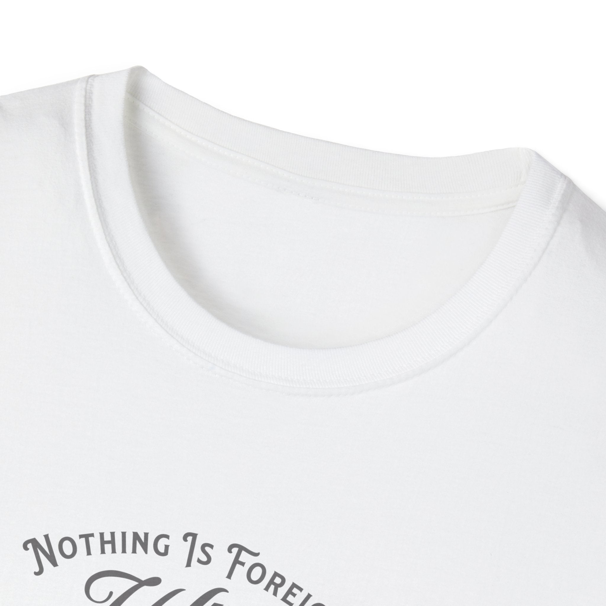 ΩThe End All Of Common Ground - DNA Connected T-Shirt — "Nothing Is Foreign" Illustrated In Gray