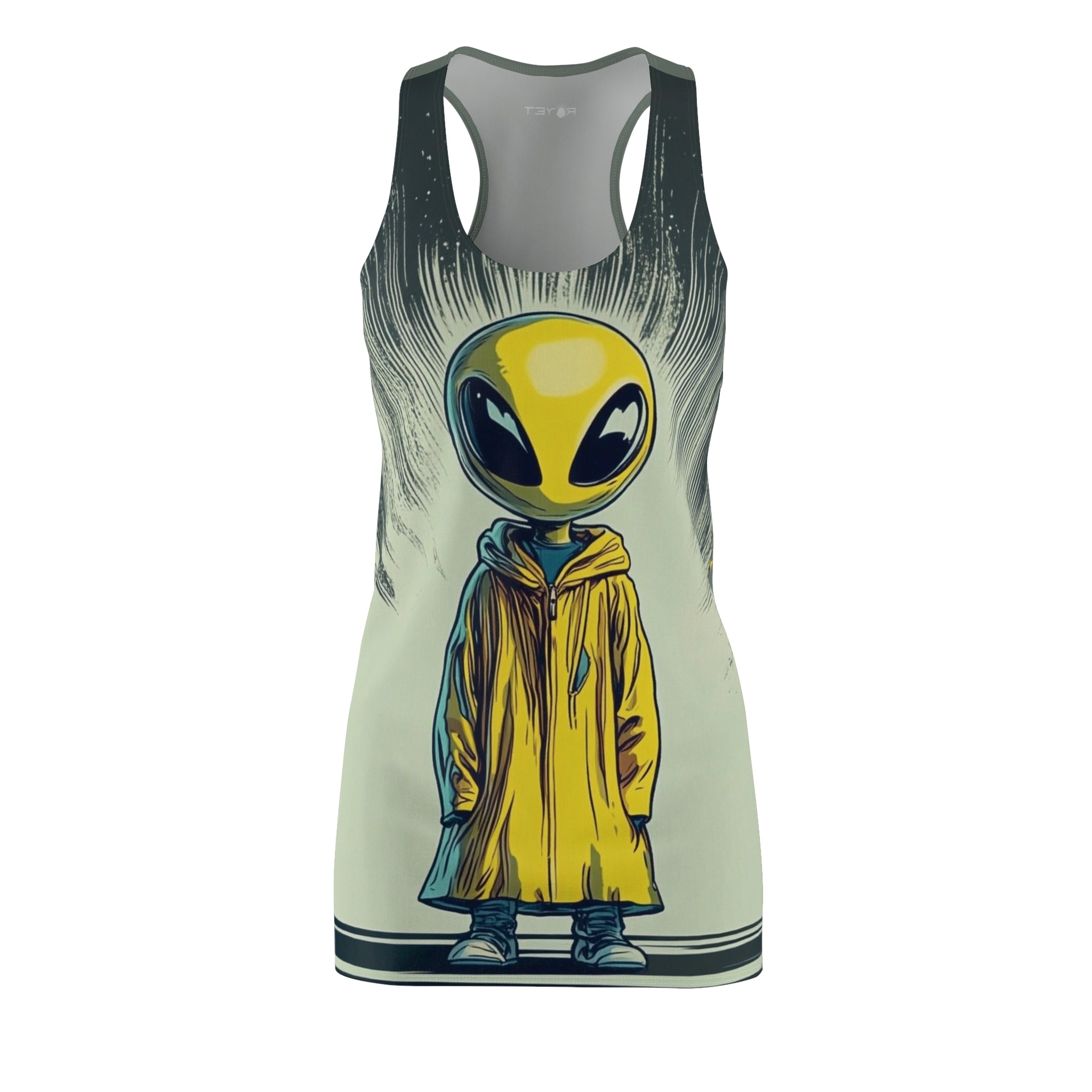 Rain Ready Alien Women's Cut & Sew Racerback Dress (AOP)