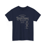 ΩThe End All Of Common Ground - DNA Connected T-Shirt — "Nothing Is Foreign" Illustrated In Gray