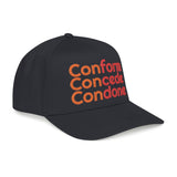 For Those Who Always Knew What It Was "Conform Concede Connive" Baseball Cap — Embroidered Cap