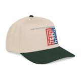 "The Politics Of Distraction" Maze - Mid Profile Baseball Cap — Red & Blue Labyrinth Design