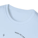 The Very Real Cosmic Connection — Heart Nebula Graphic Tee with Black Text