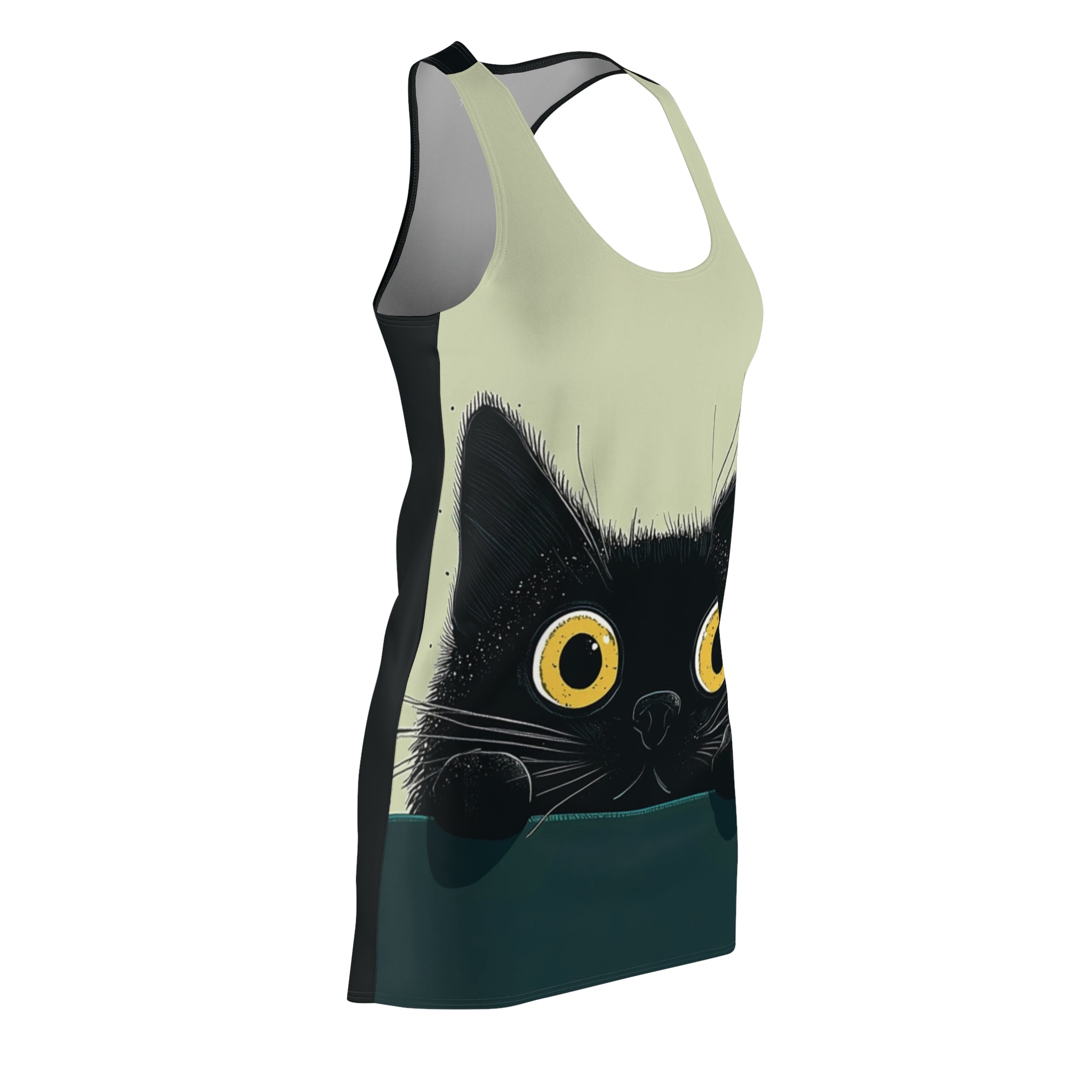 Come On Over To My Place Women's Cut & Sew Racerback Dress (AOP)