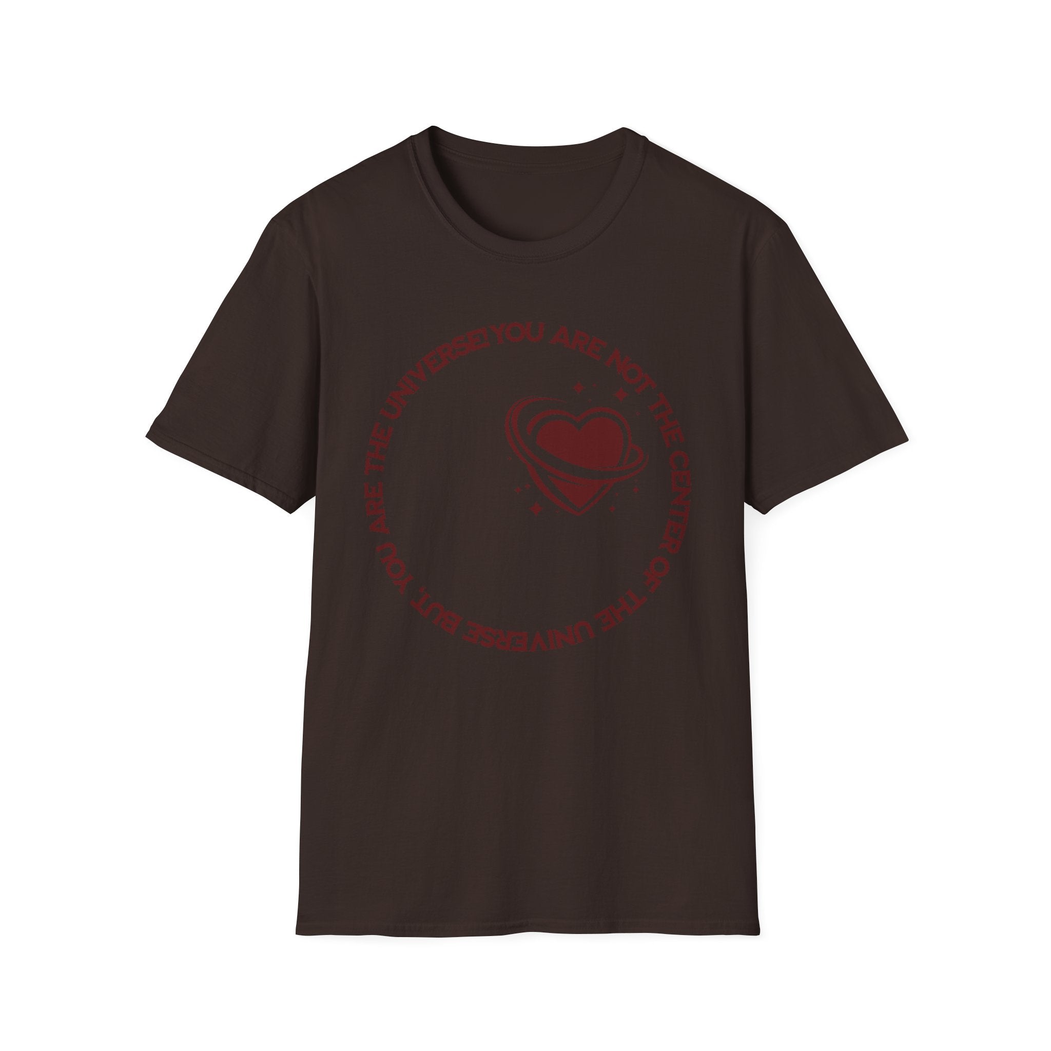 "You Are Not the Center of the Universe, But You Are The Universe" Retro Heart Graphic Tee