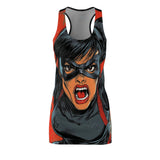 Super Cantankerous Cat Women's Cut & Sew Racerback Dress (AOP)