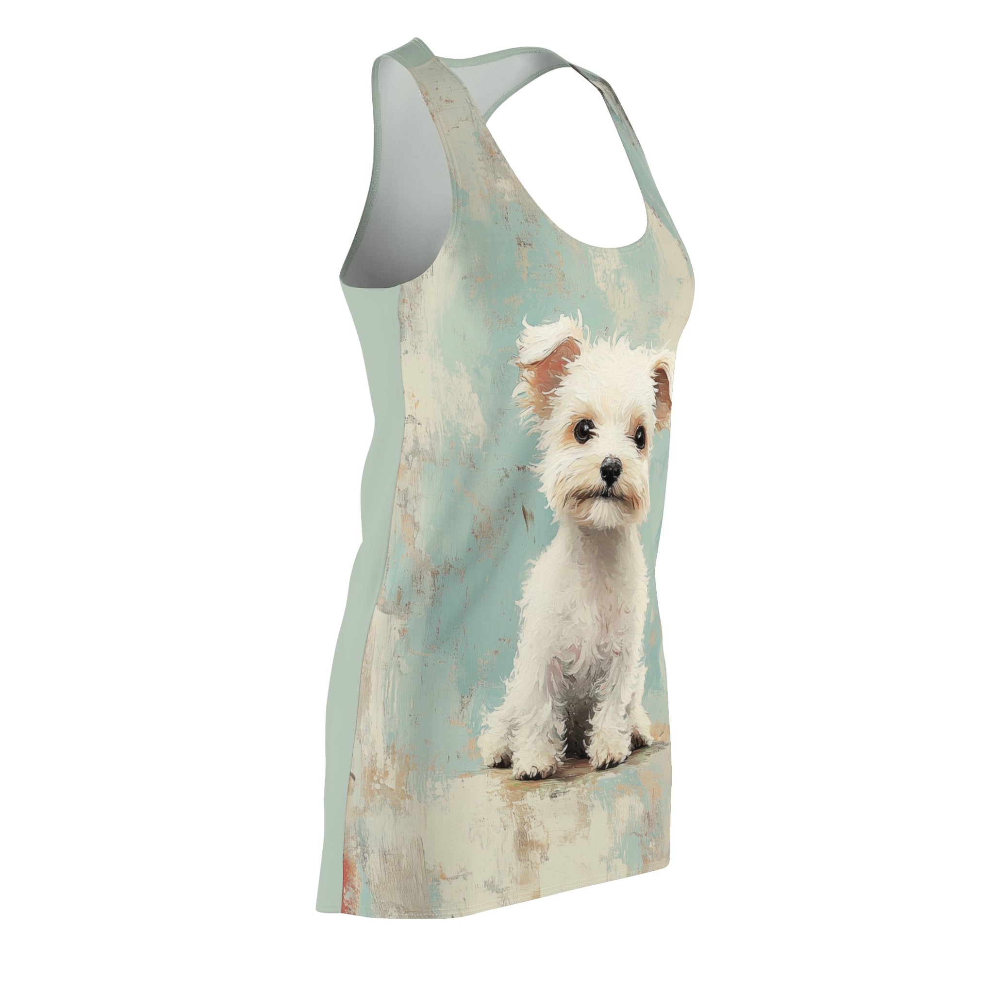 Patches And His Blue Women's Cut & Sew Racerback Dress (AOP)
