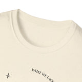 The Very Real Cosmic Connection — Heart Nebula Graphic Tee with Black Text