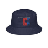 'The Politics of Distraction' Red & Blue Maze Bucket Hat