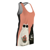 Sunny Days Bring Blooms Aplenty Women's Cut & Sew Racerback Dress (AOP)