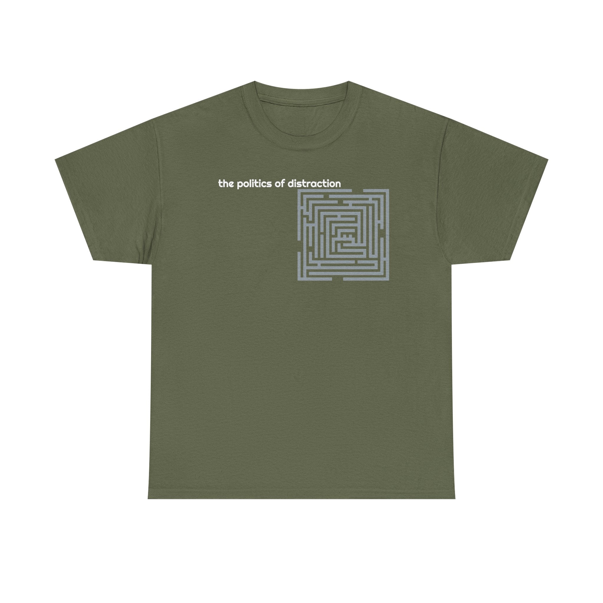 Politics of Distraction T-Shirt — Modern Maze Graphic Tee