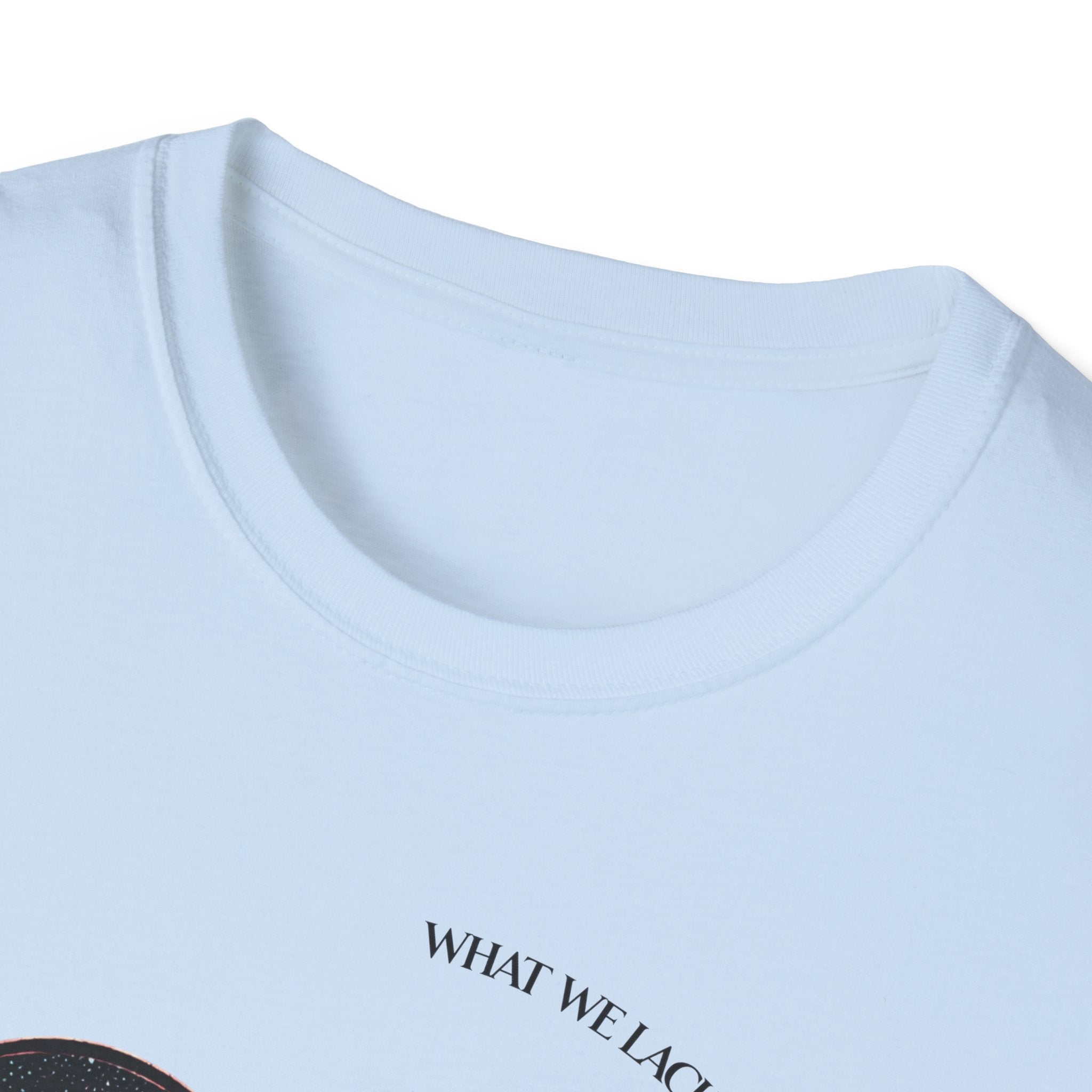 The Very Real Cosmic Connection — Heart Nebula Graphic Tee with Black Text