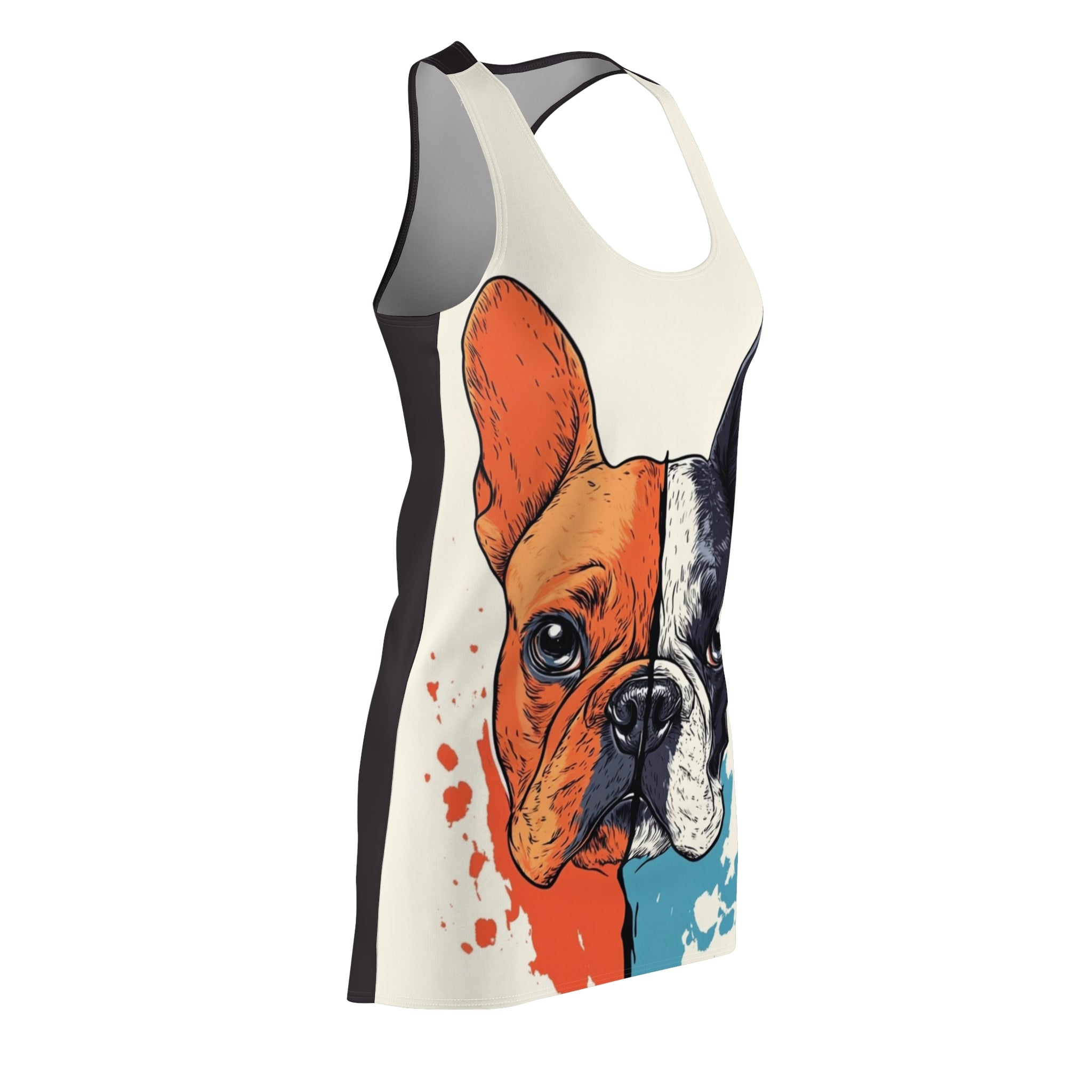 Two Sides Of The Same Adorable Coin Women's Cut & Sew Racerback Dress (AOP)