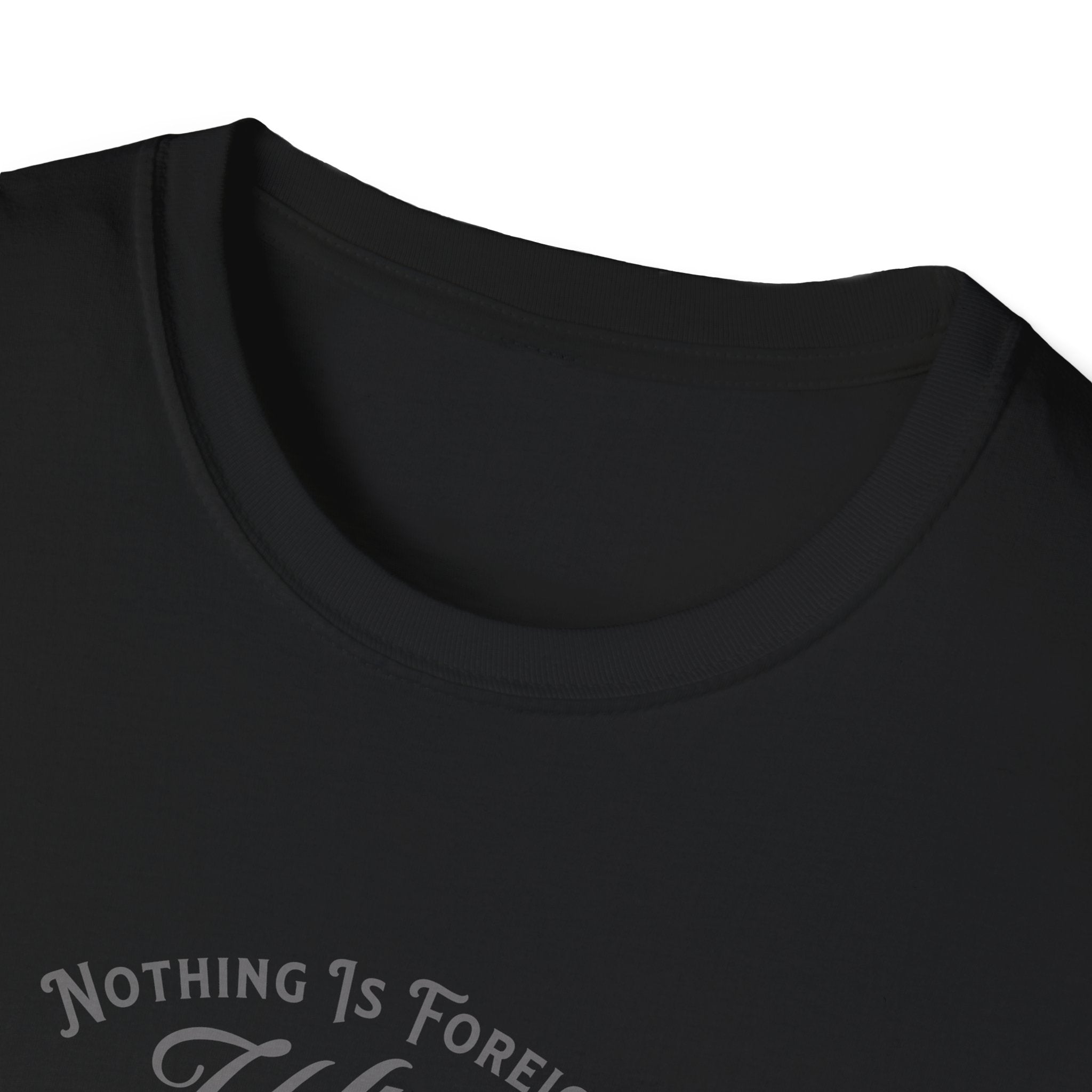ΩThe End All Of Common Ground - DNA Connected T-Shirt — "Nothing Is Foreign" Illustrated In Gray