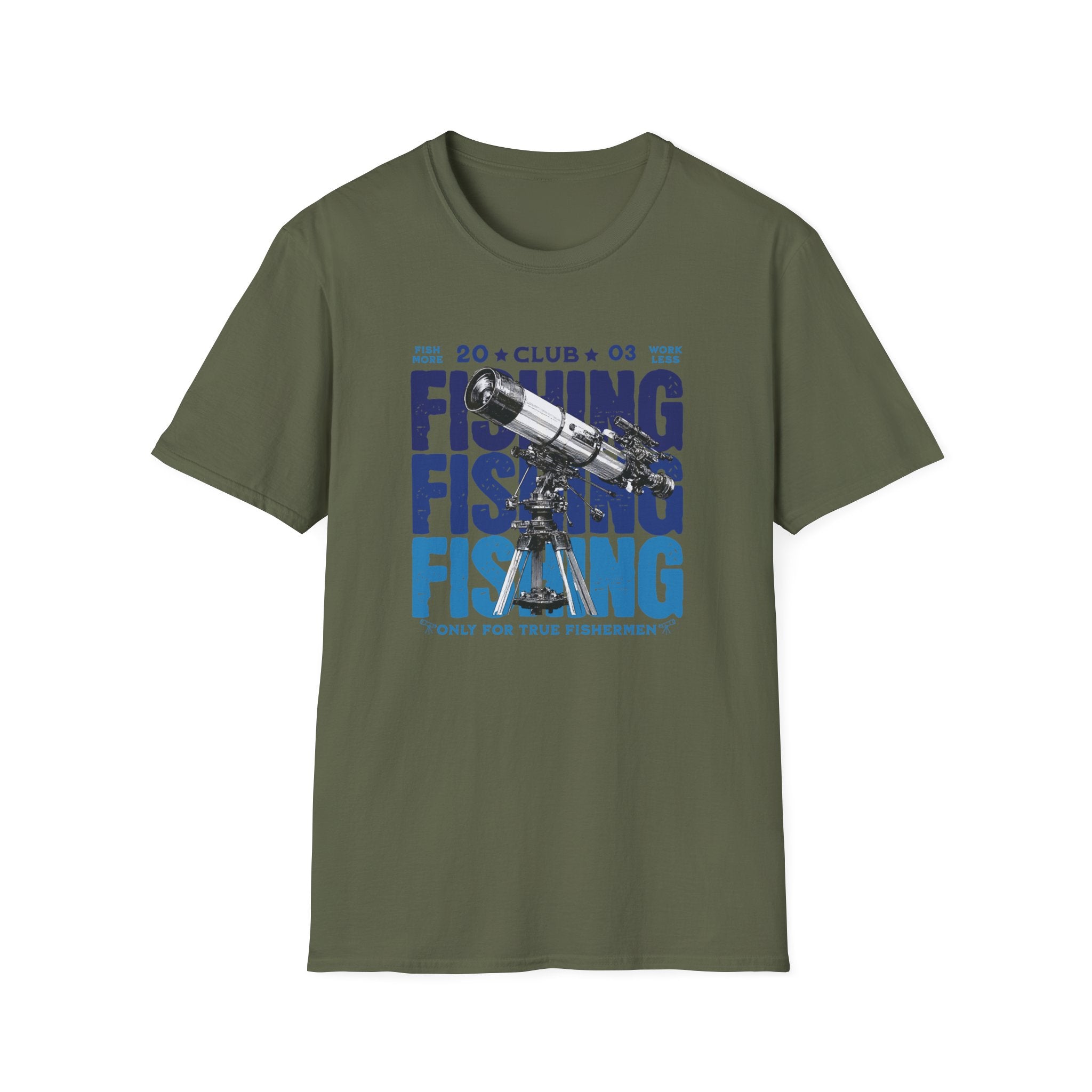 Fishing Club Graphic T-Shirt — Vintage Angler Design ("Fishing" Text)