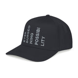 "Ever Burgeoning Possibility" Vertical Text Embroidered Hat