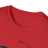 The Very Real Cosmic Connection — Heart Nebula Graphic Tee with Black Text