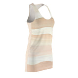 In Tune to Earth Tones Women's Cut & Sew Racerback Dress (AOP)