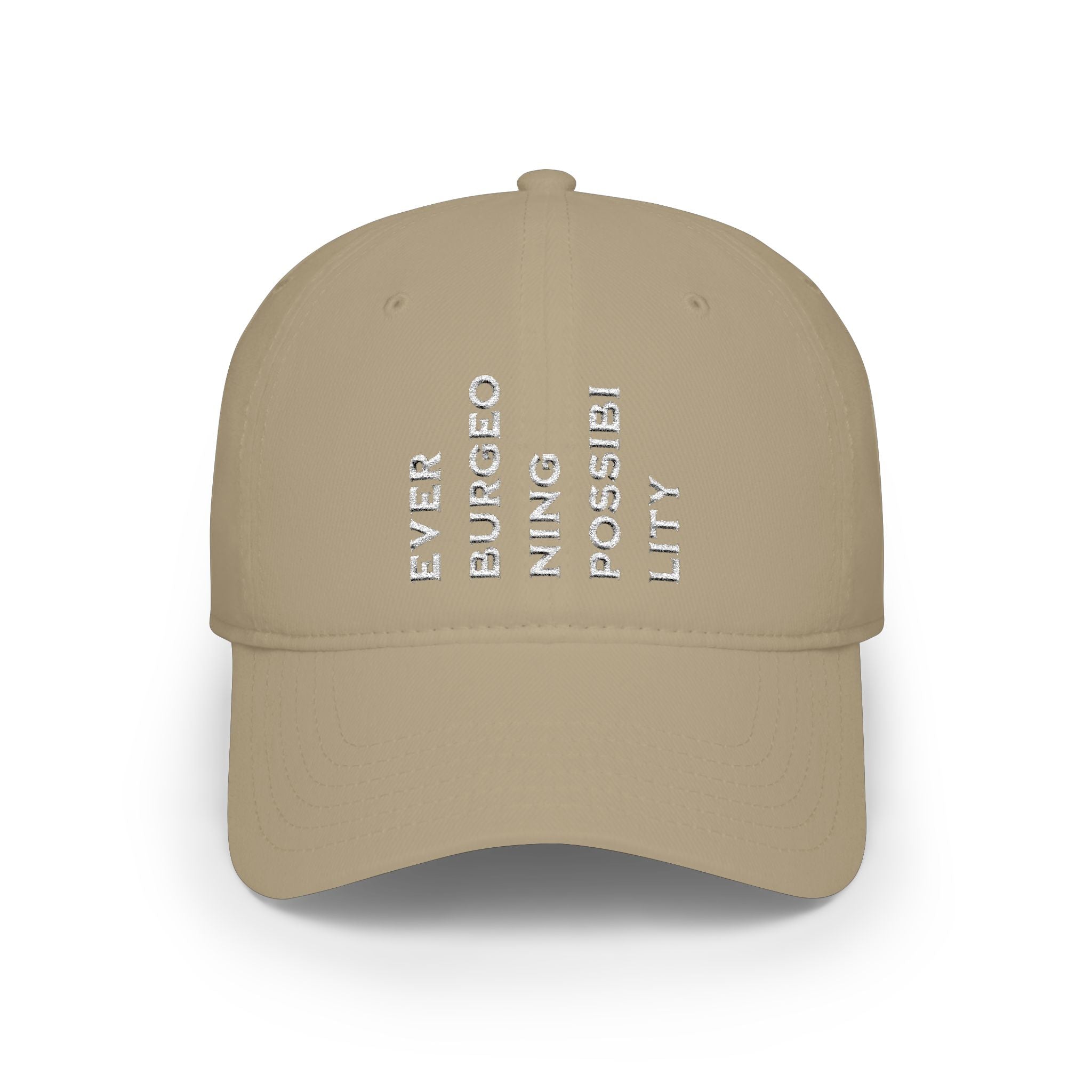 Ever Burgeoning Possibility Baseball Cap — Inspirational Vertical Text Hat