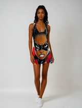 Super Dangerous Destiny Women's Cut & Sew Racerback Dress (AOP)