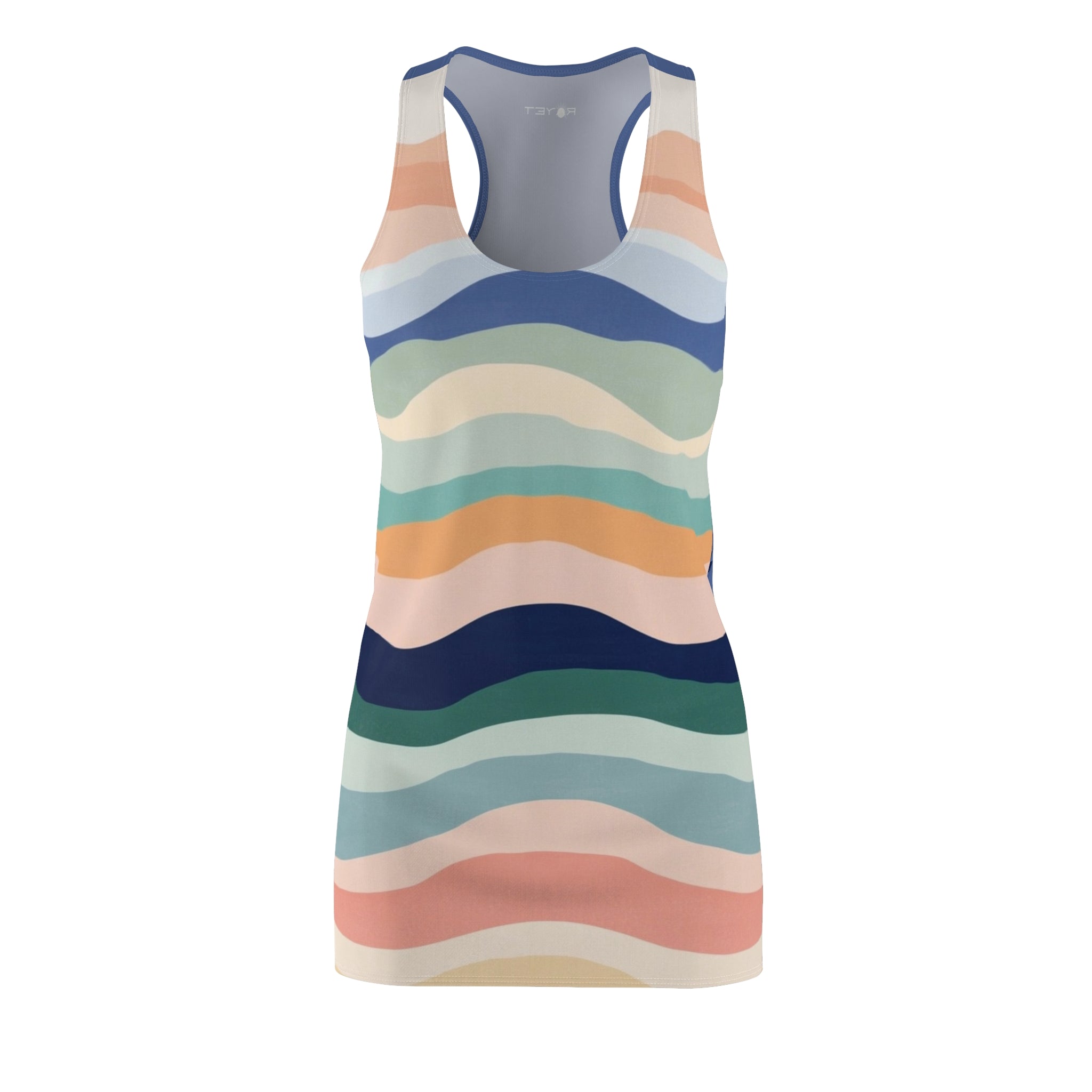 Time To Catch Some Waves Women's Cut & Sew Racerback Dress (AOP)