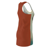 Red Rain Coat Alien Women's Cut & Sew Racerback Dress (AOP)