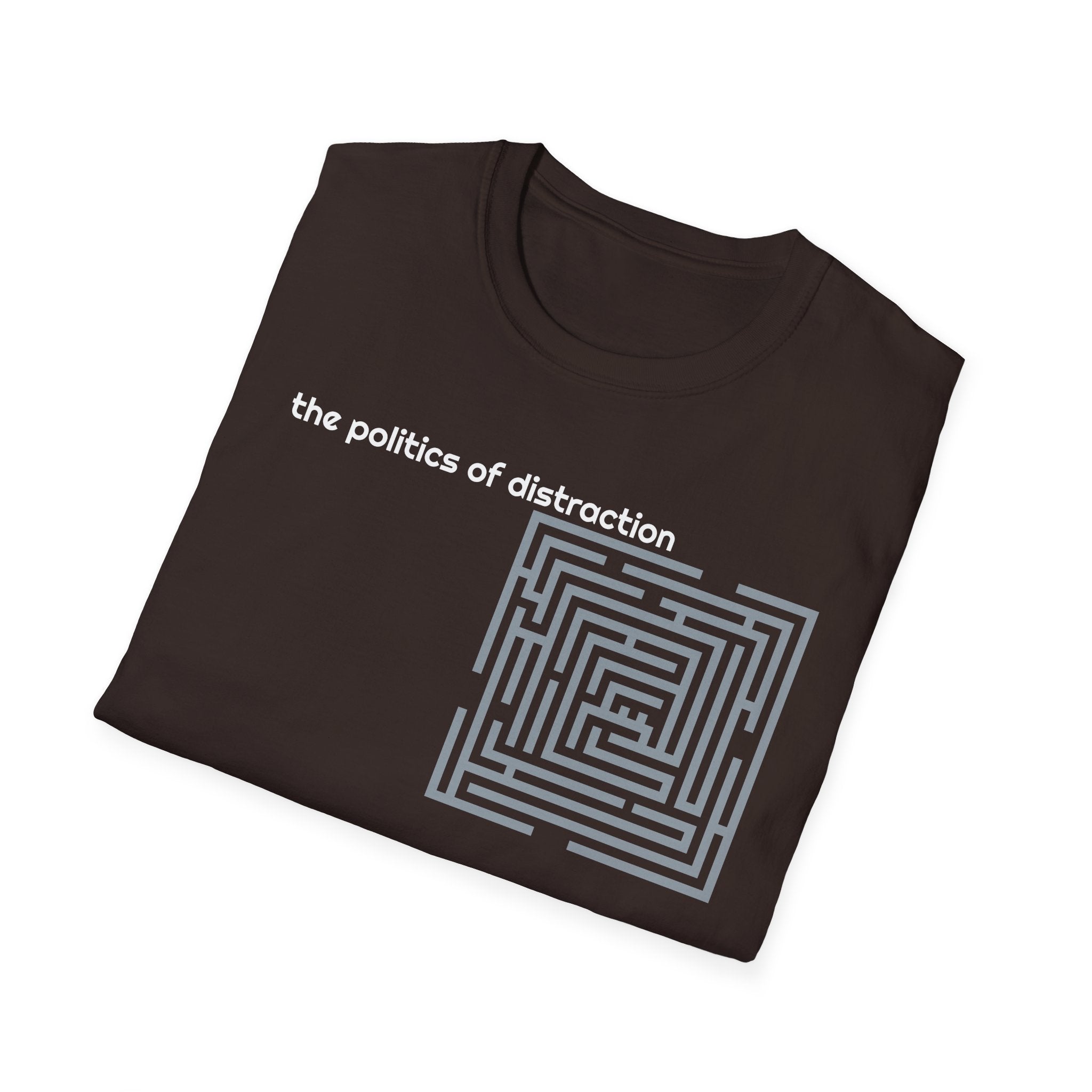 Politics of Distraction T-Shirt — Modern Maze Graphic Tee