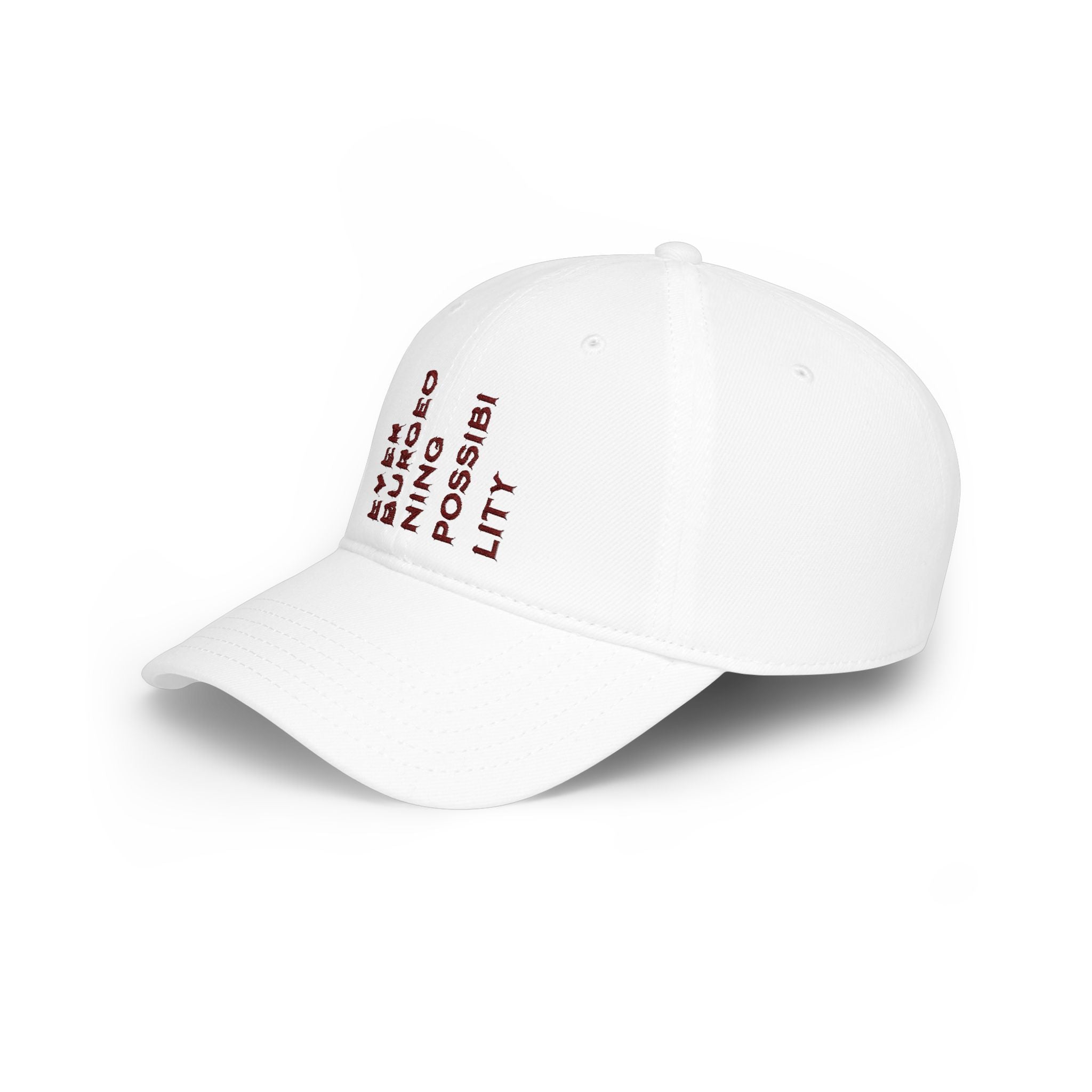 Ever Burgeoning Possibility Baseball Cap — Inspirational Vertical Text Hat