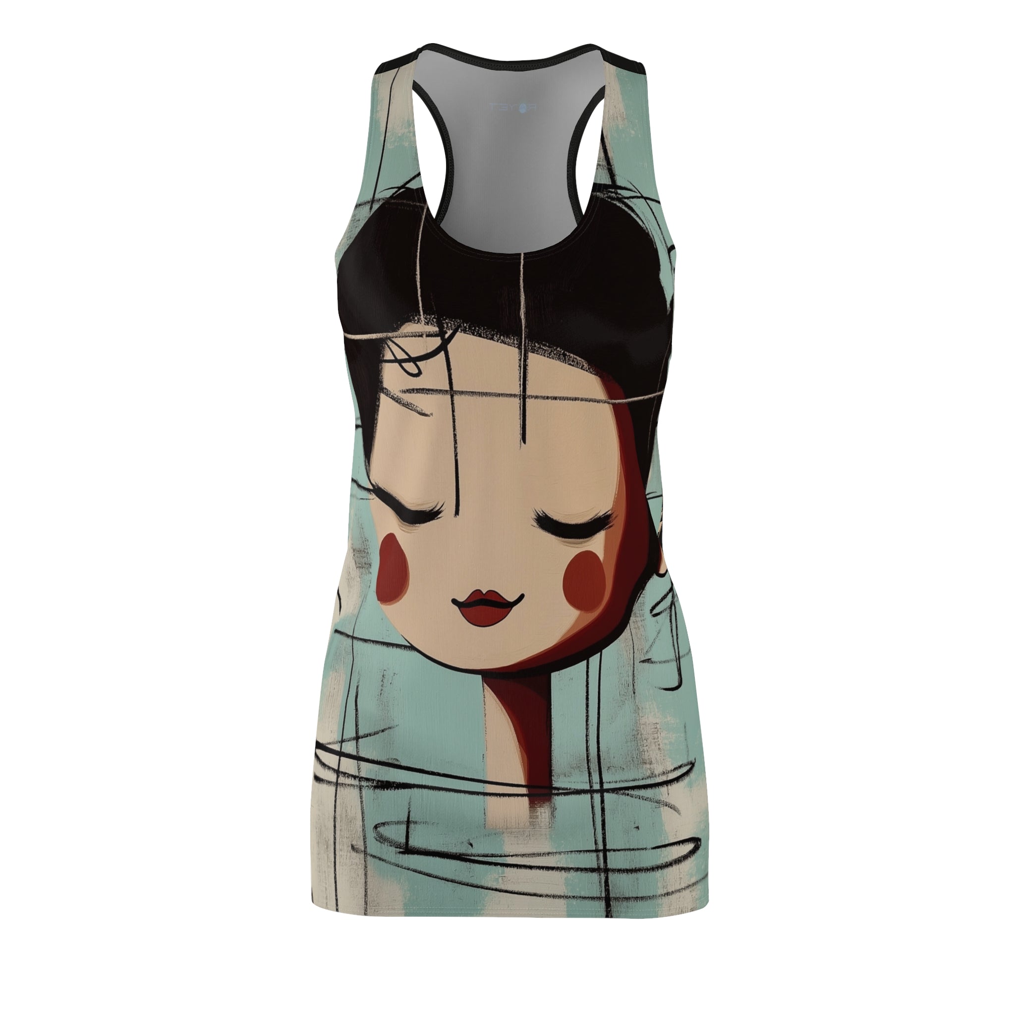 Facing Entrancement Women's Cut & Sew Racerback Dress (AOP)