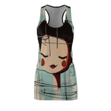 Facing Entrancement Women's Cut & Sew Racerback Dress (AOP)