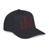 "Ever Burgeoning Possibility" Vertical Text Embroidered Hat