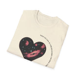 The Very Real Cosmic Connection — Heart Nebula Graphic Tee with Black Text