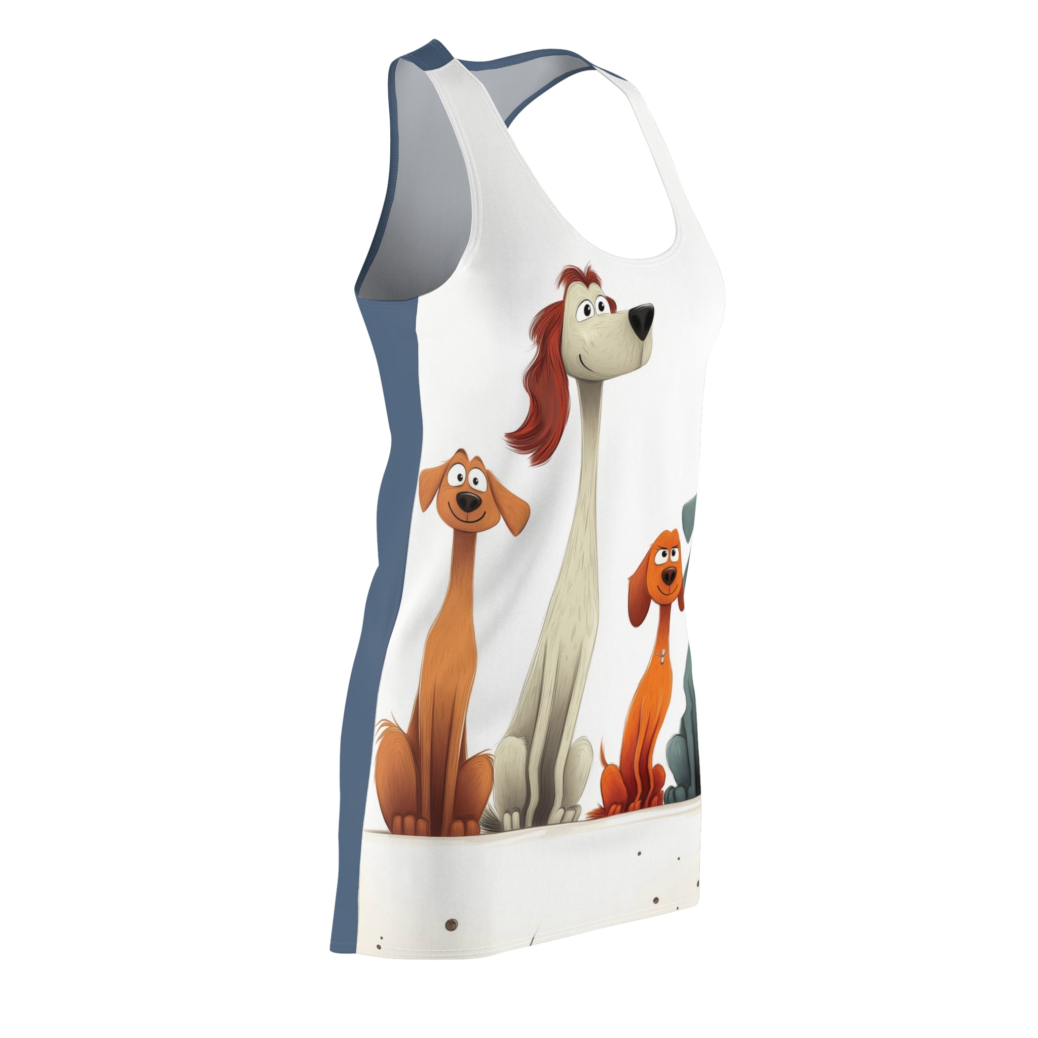 A Tale Of A Tail Women's Cut & Sew Racerback Dress (AOP)