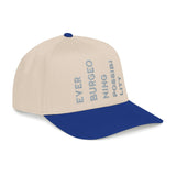 "Ever Burgeoning Possibility" Vertical Text Embroidered Hat