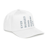 "Ever Burgeoning Possibility" Vertical Text Embroidered Hat