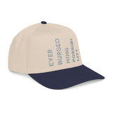 "Ever Burgeoning Possibility" Vertical Text Embroidered Hat