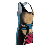 Super Smoldering Saanvi Women's Cut & Sew Racerback Dress (AOP)