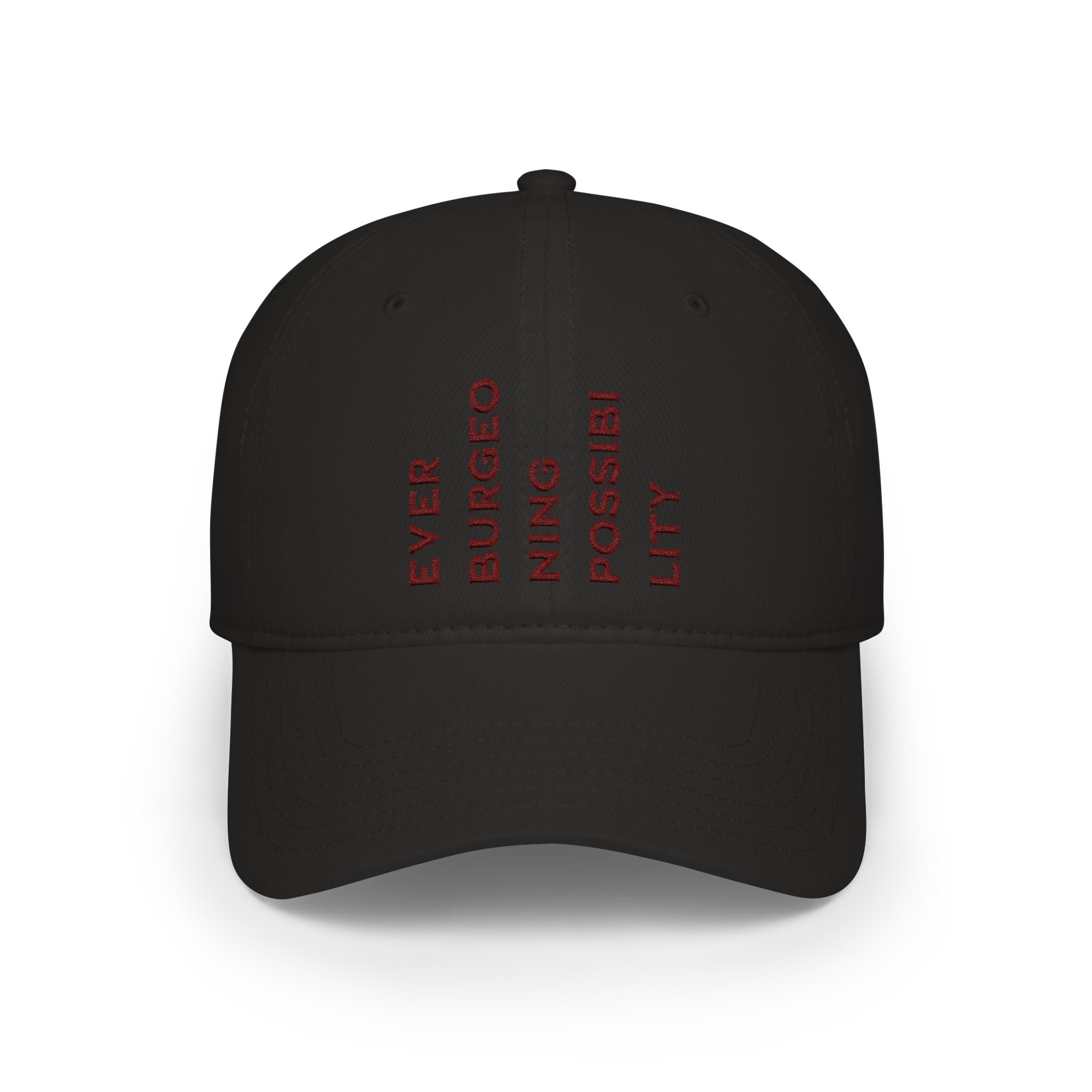 Ever Burgeoning Possibility Baseball Cap — Inspirational Vertical Text Hat