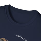 The Very Real Cosmic Connection — Heart Nebula Graphic Tee with White Text